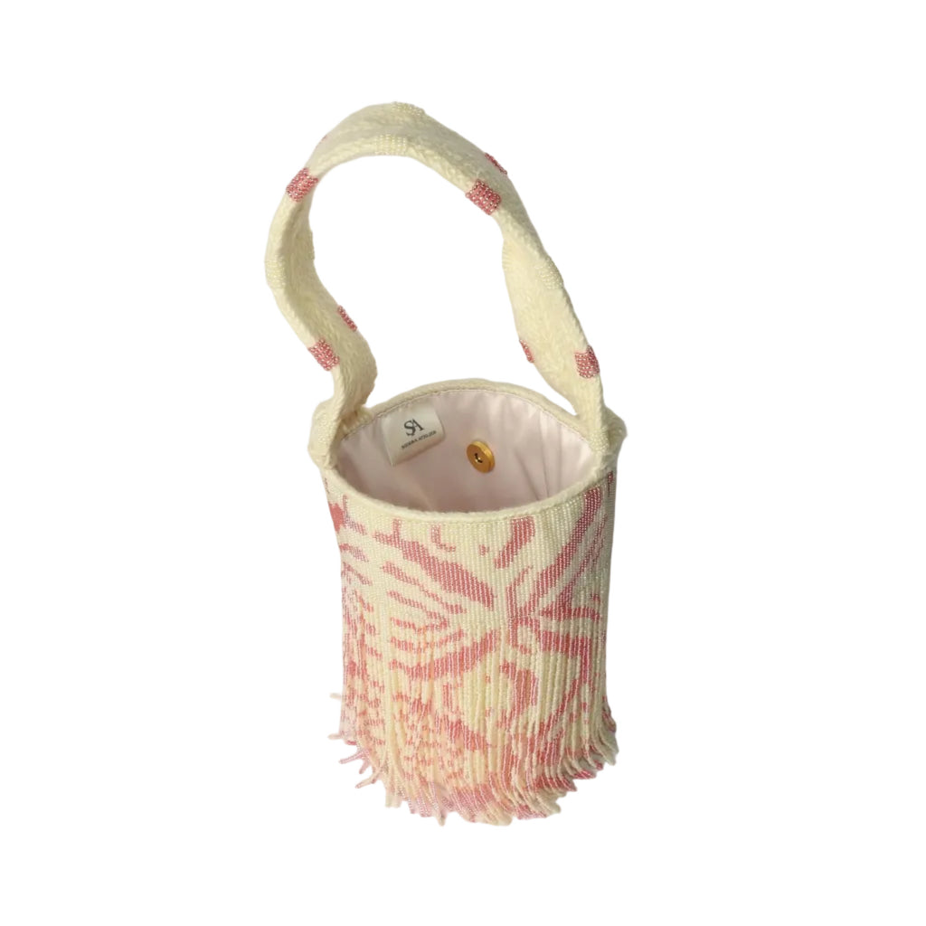 Rosé Zebra - Sierra Dancer - handwoven mochila bag