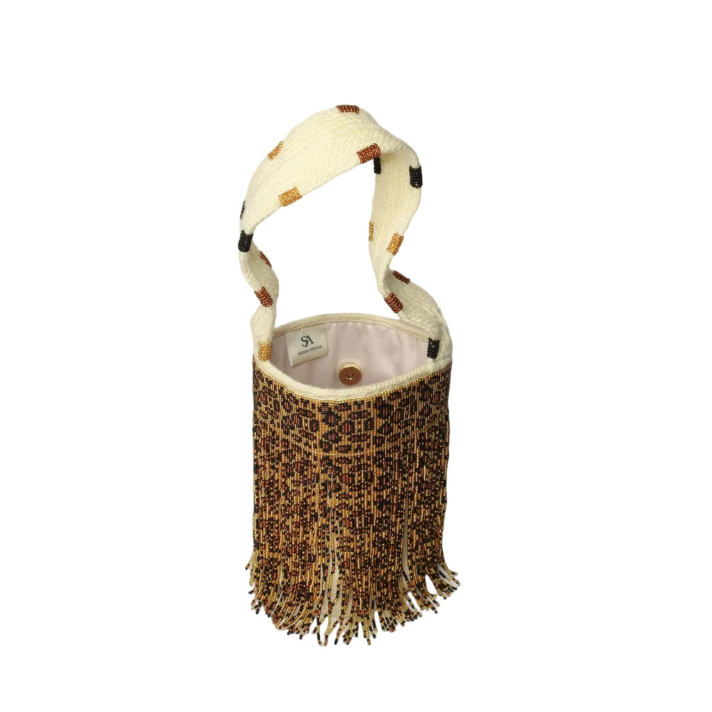 Midnight Leopard - Sierra Dancer - handwoven mochila bag