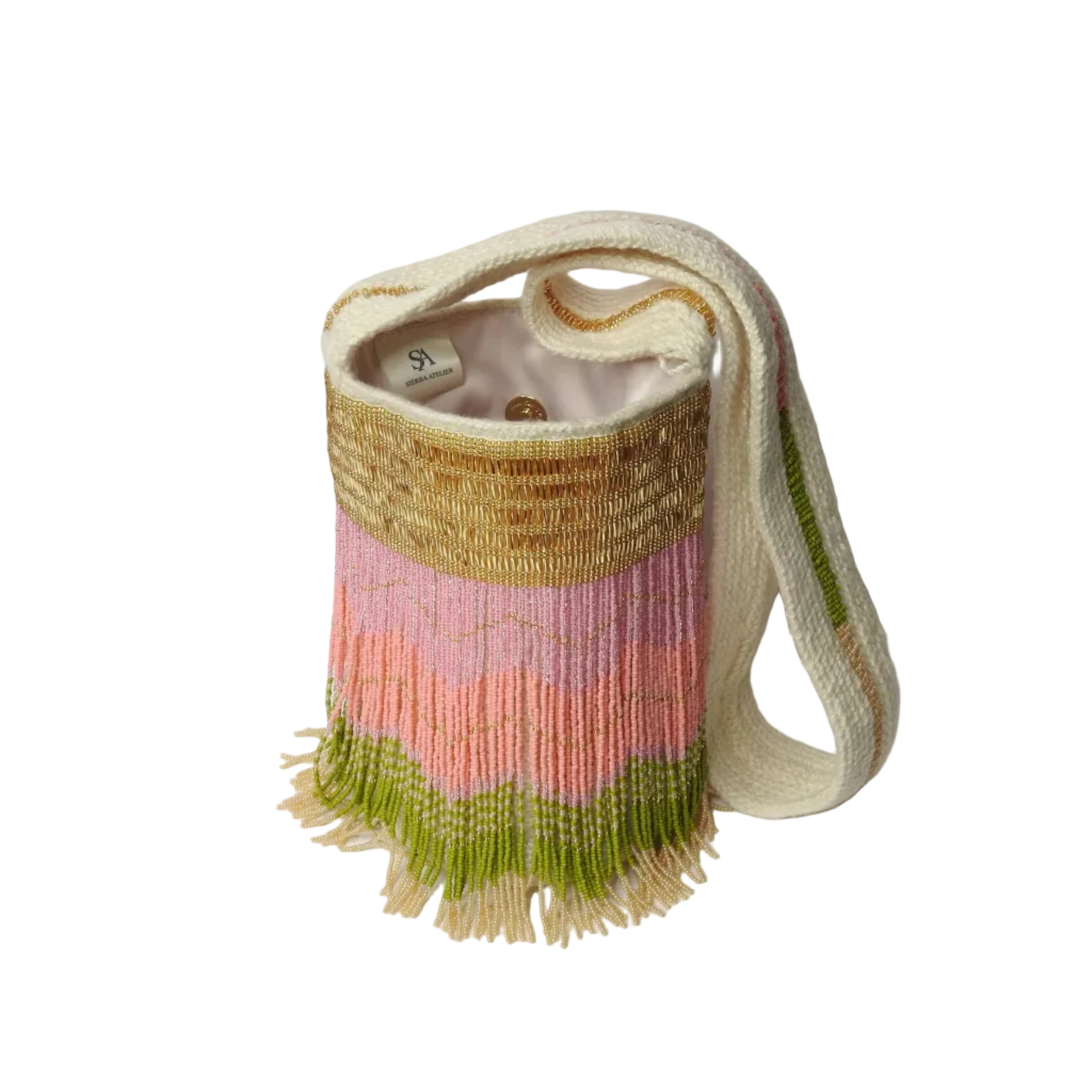 Rosé Garden - Sierra Dancer - handwoven mochila bag Long Strap