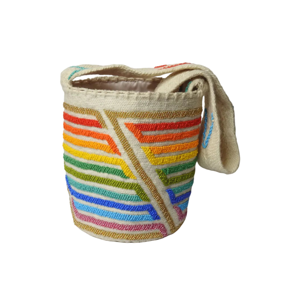 Rainbow Chevron -  Sierra Heritage Rainbow - handwoven mochila bag