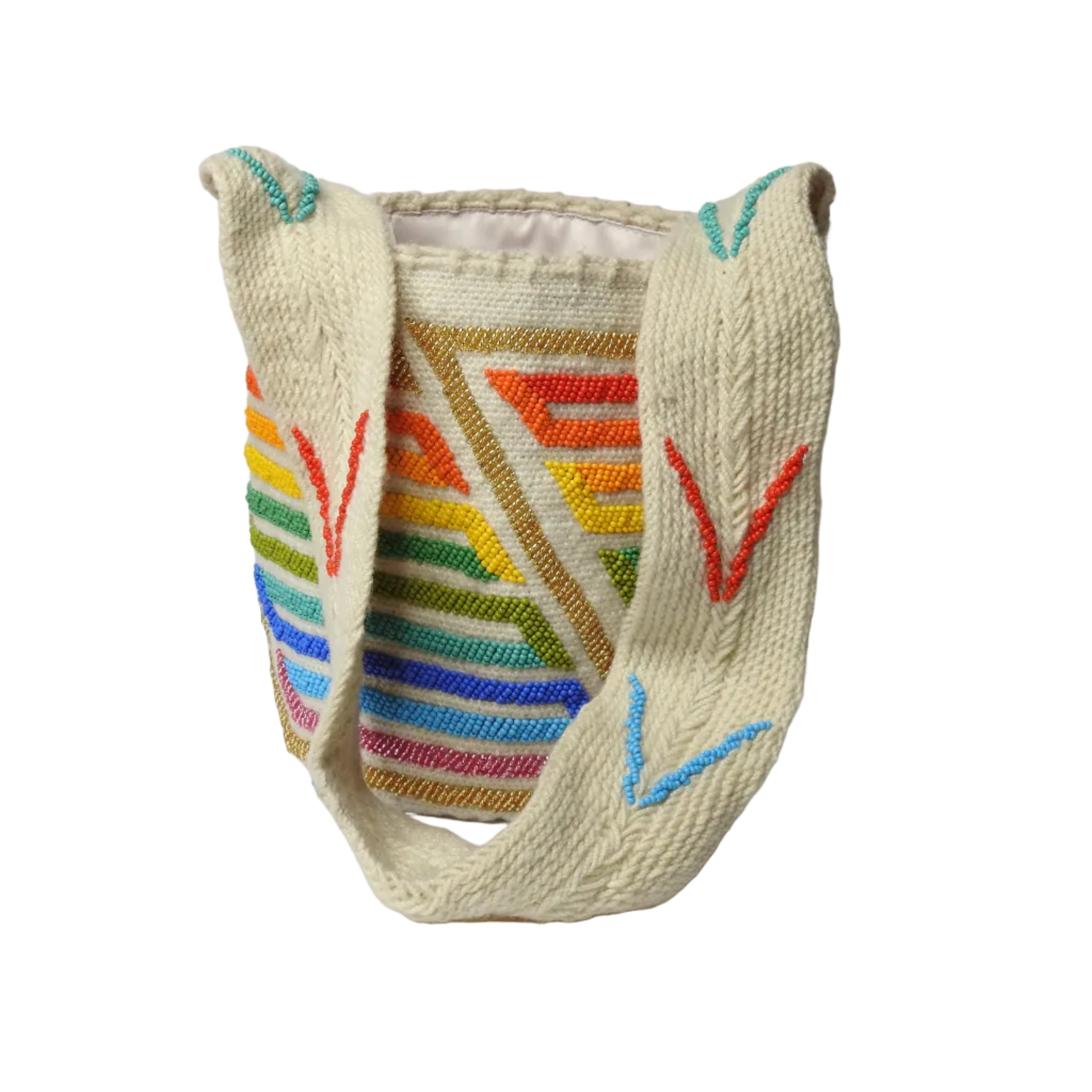 Rainbow Chevron -  Sierra Heritage Rainbow - handwoven mochila bag