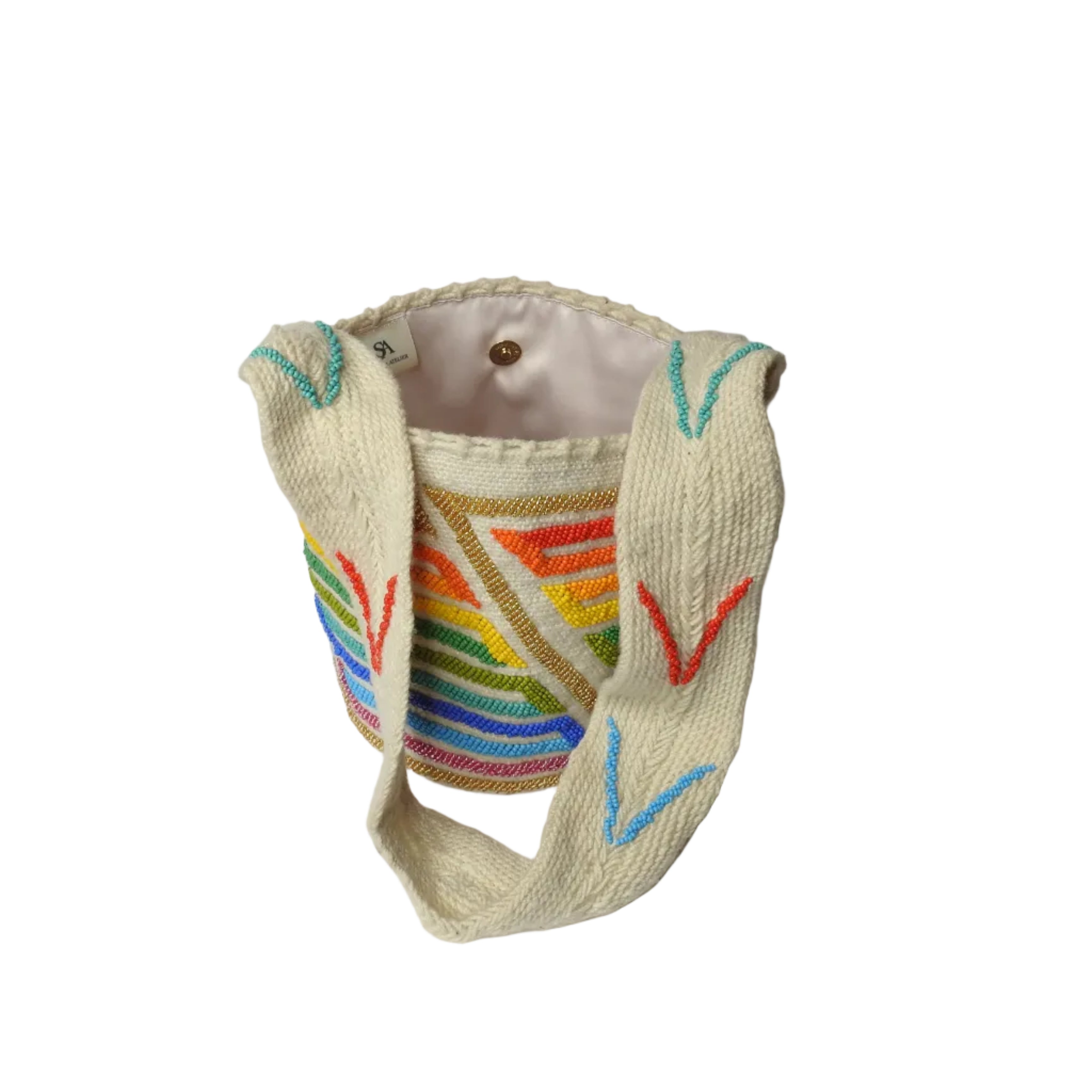Rainbow Chevron -  Sierra Heritage Rainbow - handwoven mochila bag