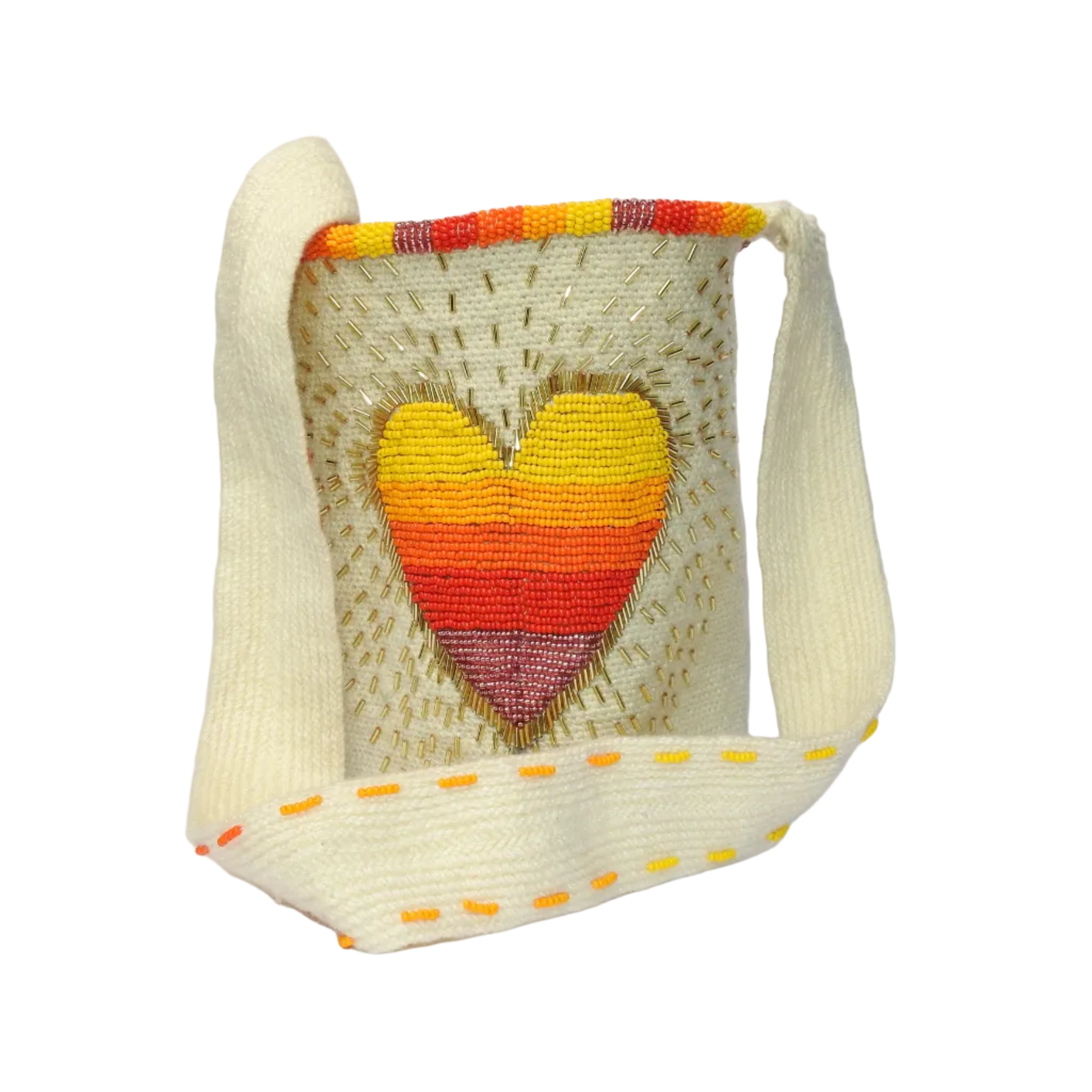 Sunset Heart - Sierra Signature Collection - handwoven mochila bag