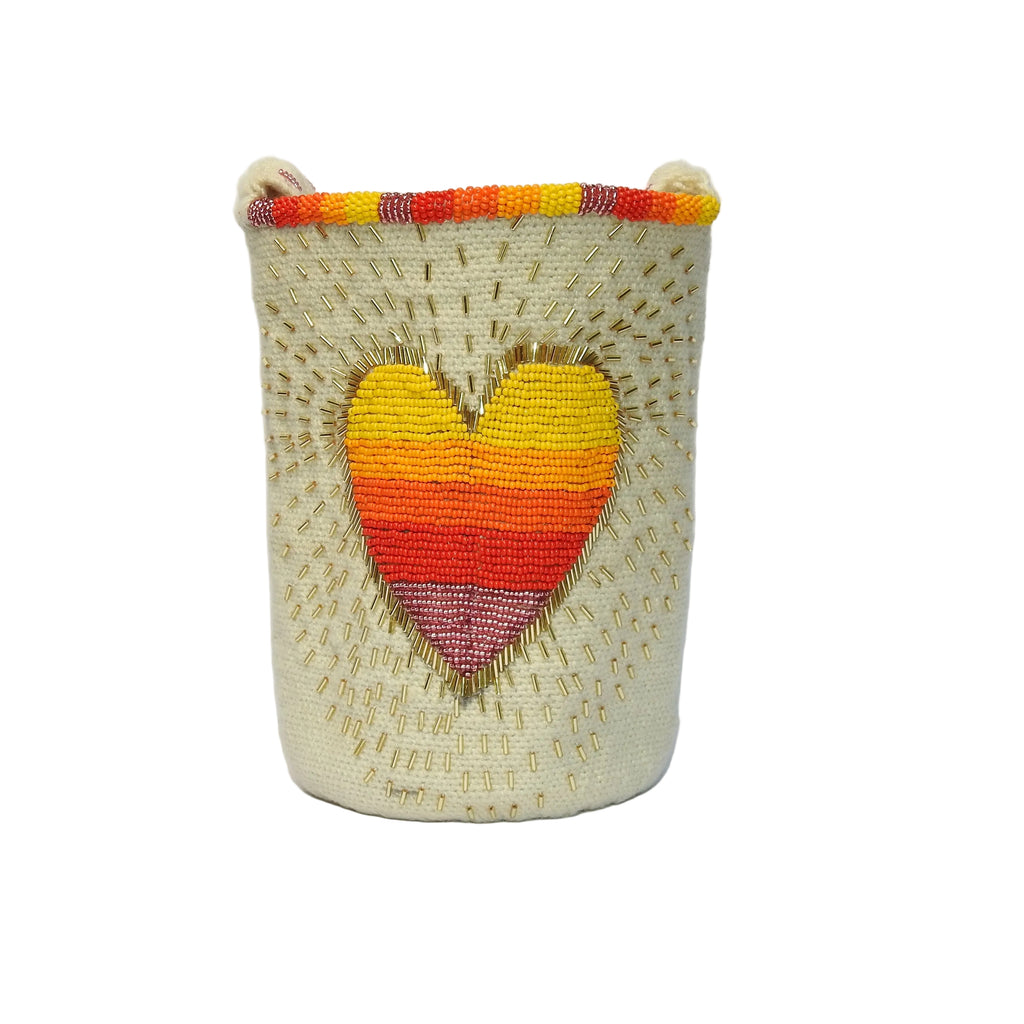Sunset Heart - Sierra Signature Collection - handwoven mochila bag