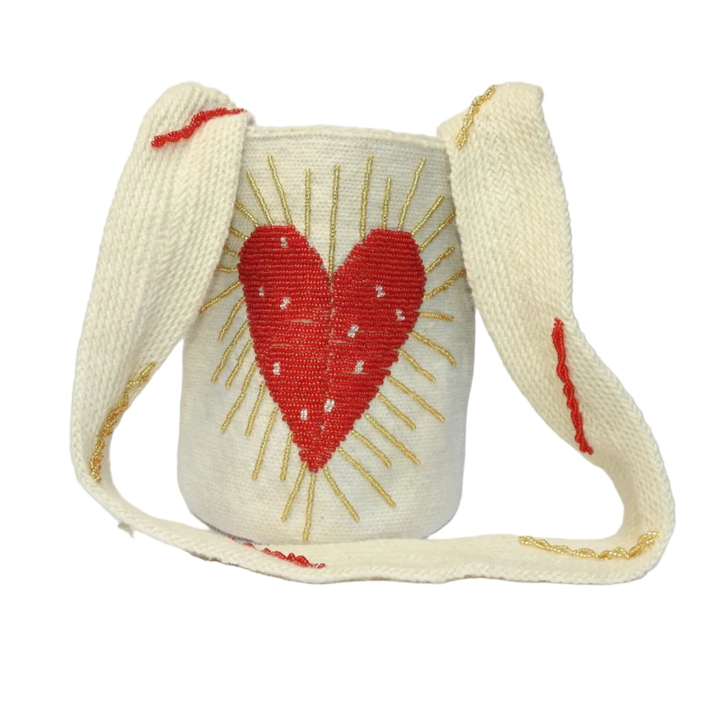 Red Heart - Sierra Signature Collection - handwoven mochila bag