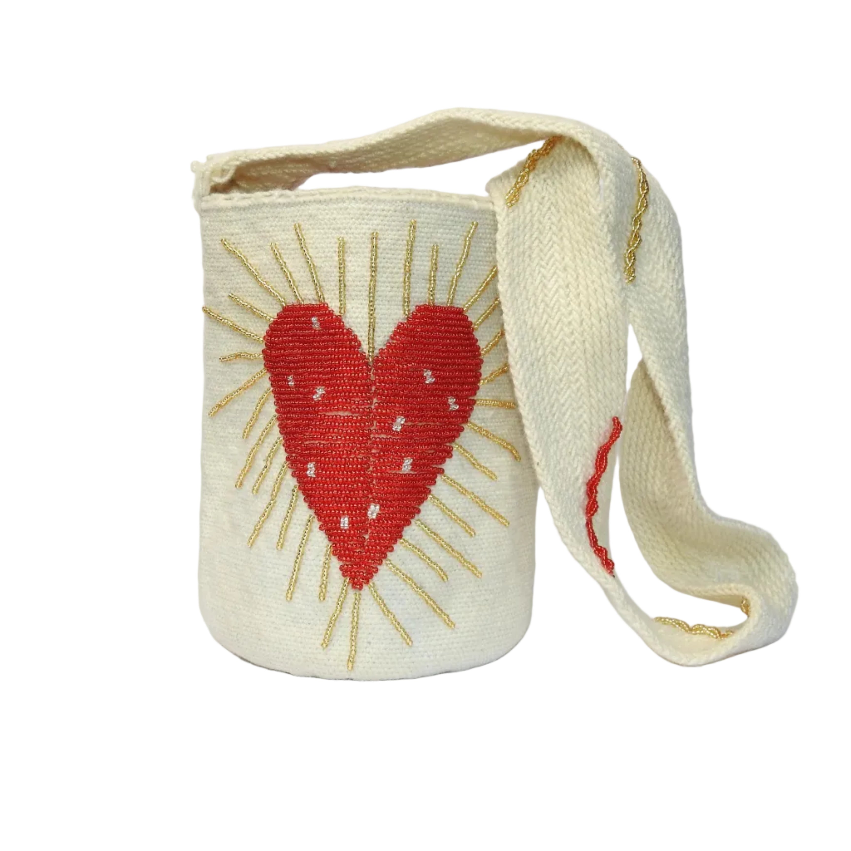 Red Heart - Sierra Signature Collection - handwoven mochila bag