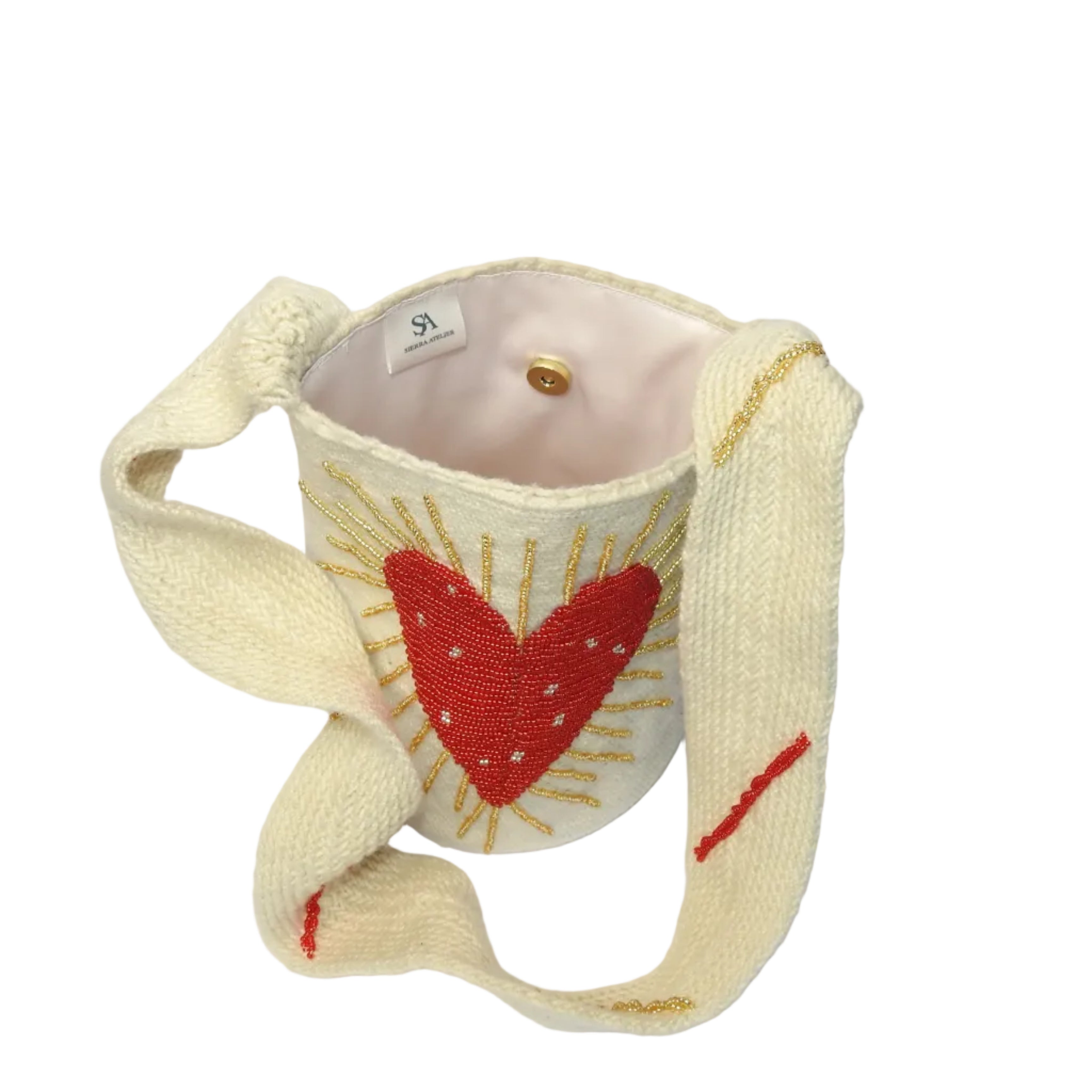 Red Heart - Sierra Signature Collection - handwoven mochila bag