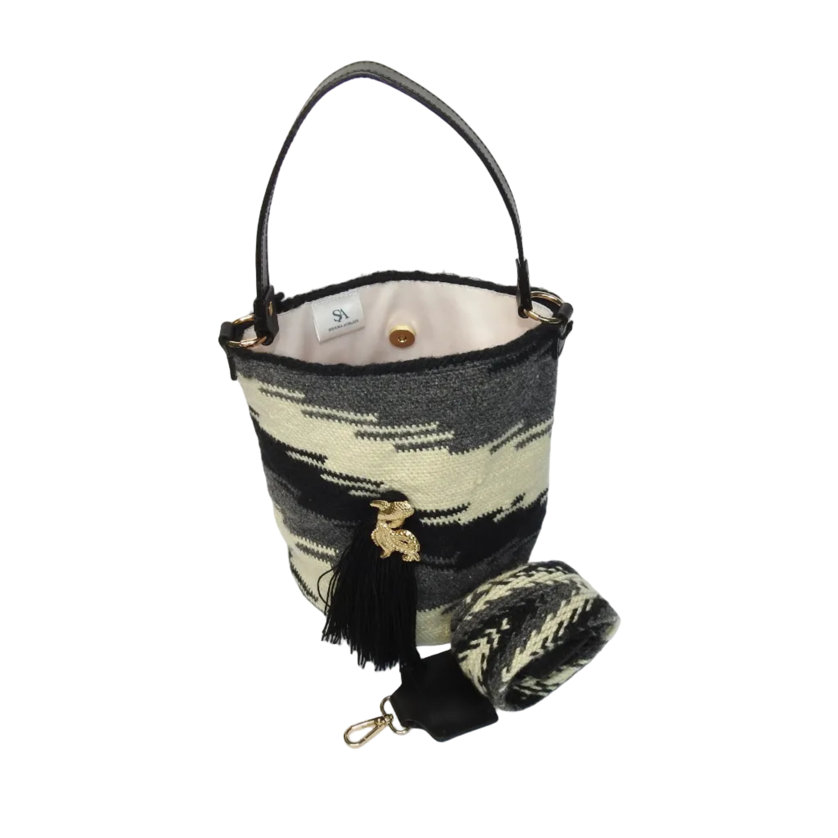 Canyon Lines - Sierra Heritage Tierra - handwoven mochila bag