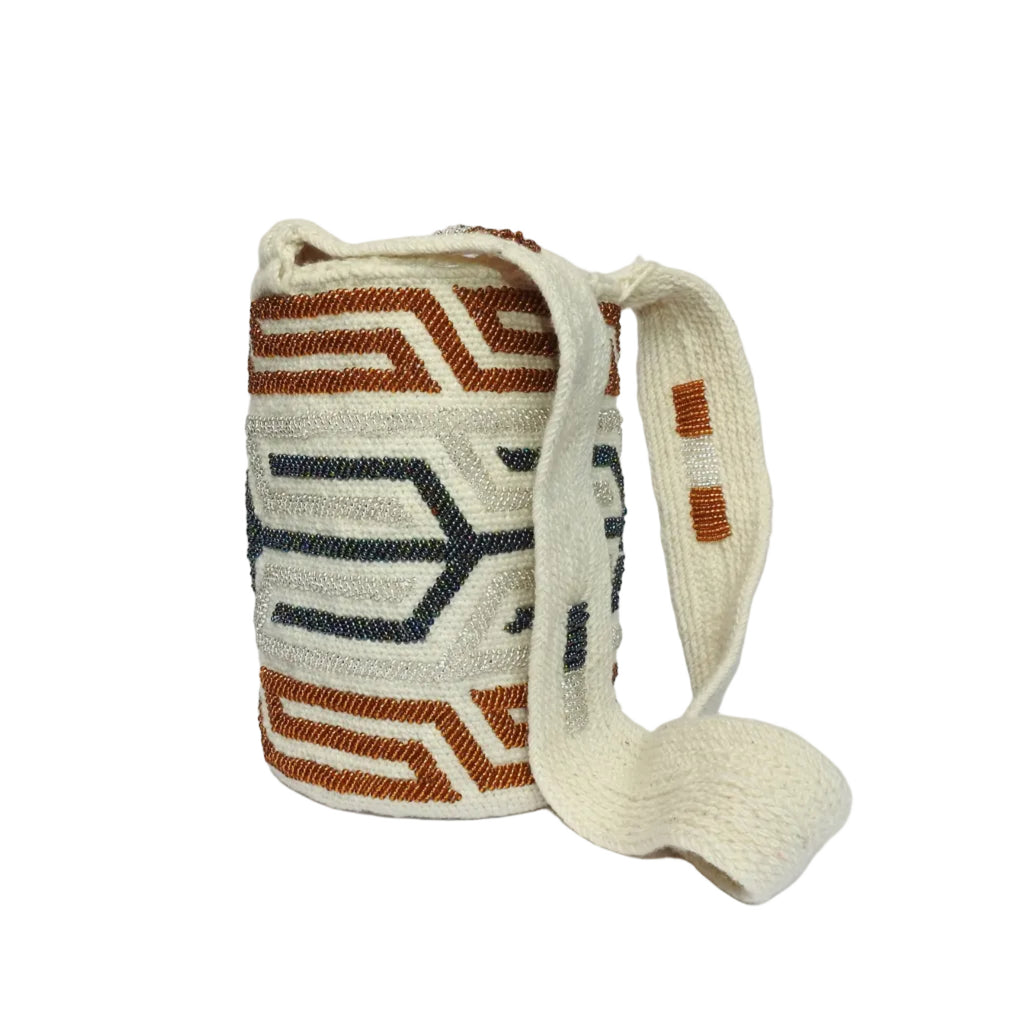 Bronze Silver Rainbow - Sierra Heritage Rainbow - handwoven mochila bag