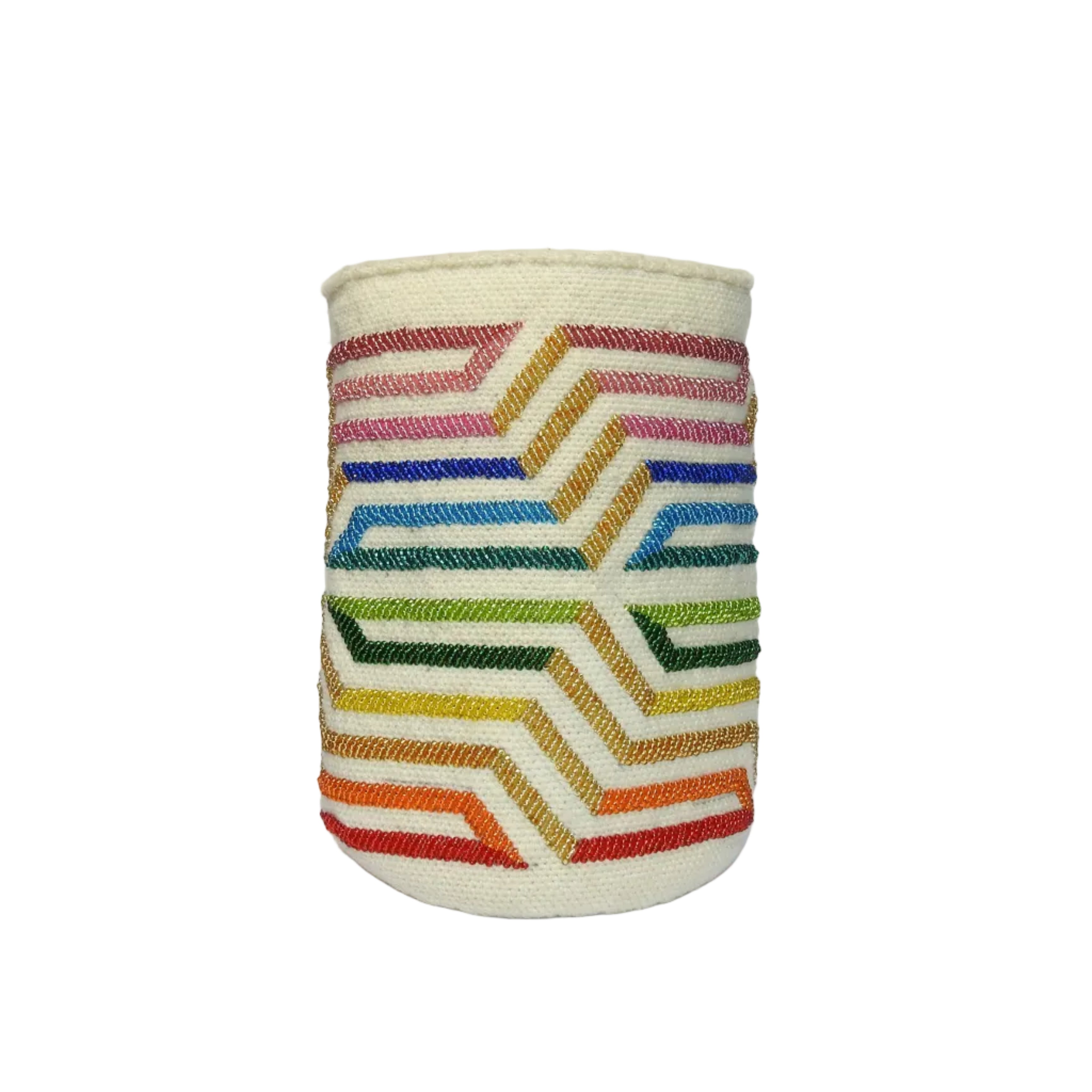 Rainbow Linear - Sierra Heritage Rainbow - handwoven mochila bag