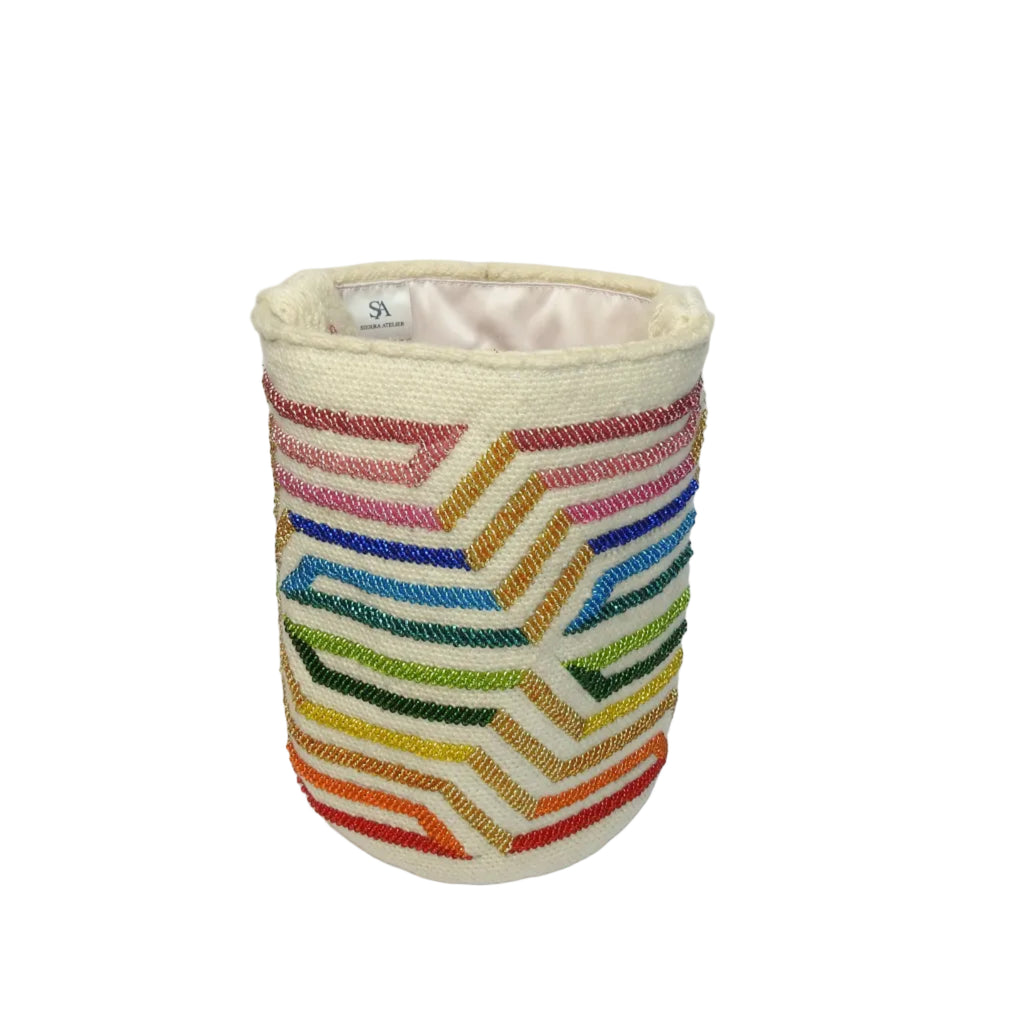 Rainbow Linear - Sierra Heritage Rainbow - handwoven mochila bag