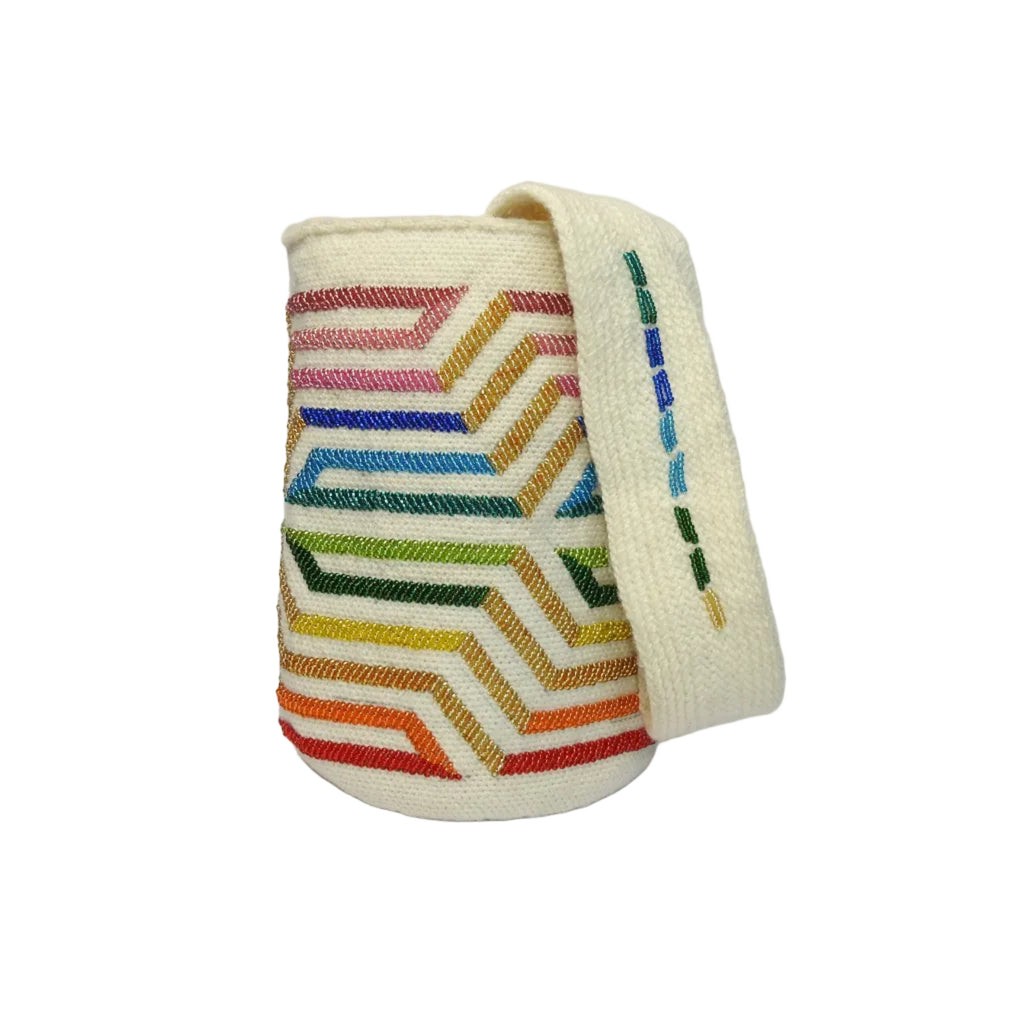 Rainbow Linear - Sierra Heritage Rainbow - handwoven mochila bag