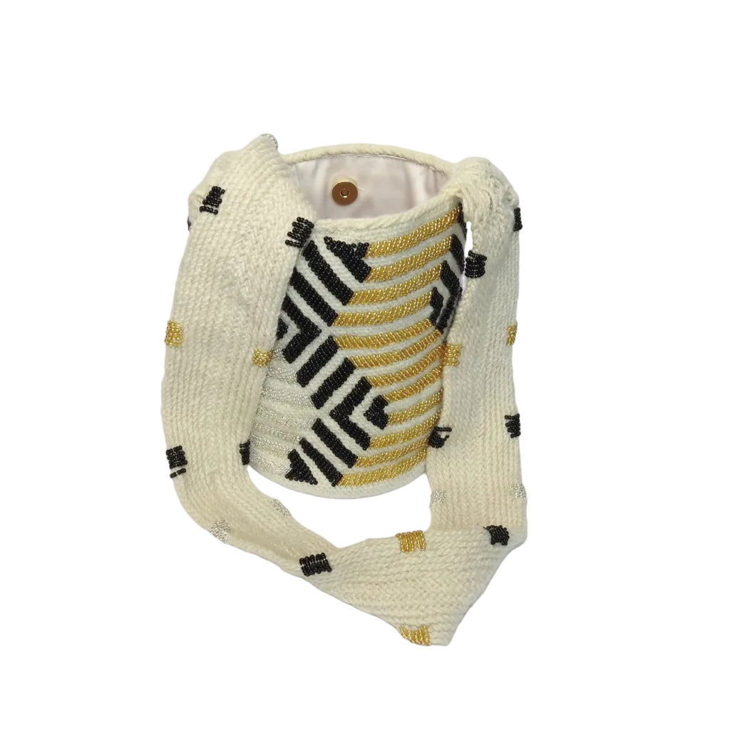 Noir Gold Rainbow - Sierra Heritage Rainbow - handwoven mochila bag