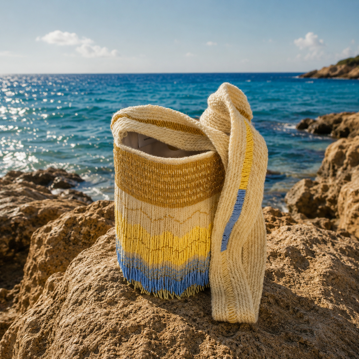 Morning Glow - Sierra Dancer - handwoven mochila bag - Long Strap